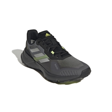 adidas Trail-buty biegowe Terrex Soulstride Rain.RDY (wodoodporne) szary/limonkowy męskie